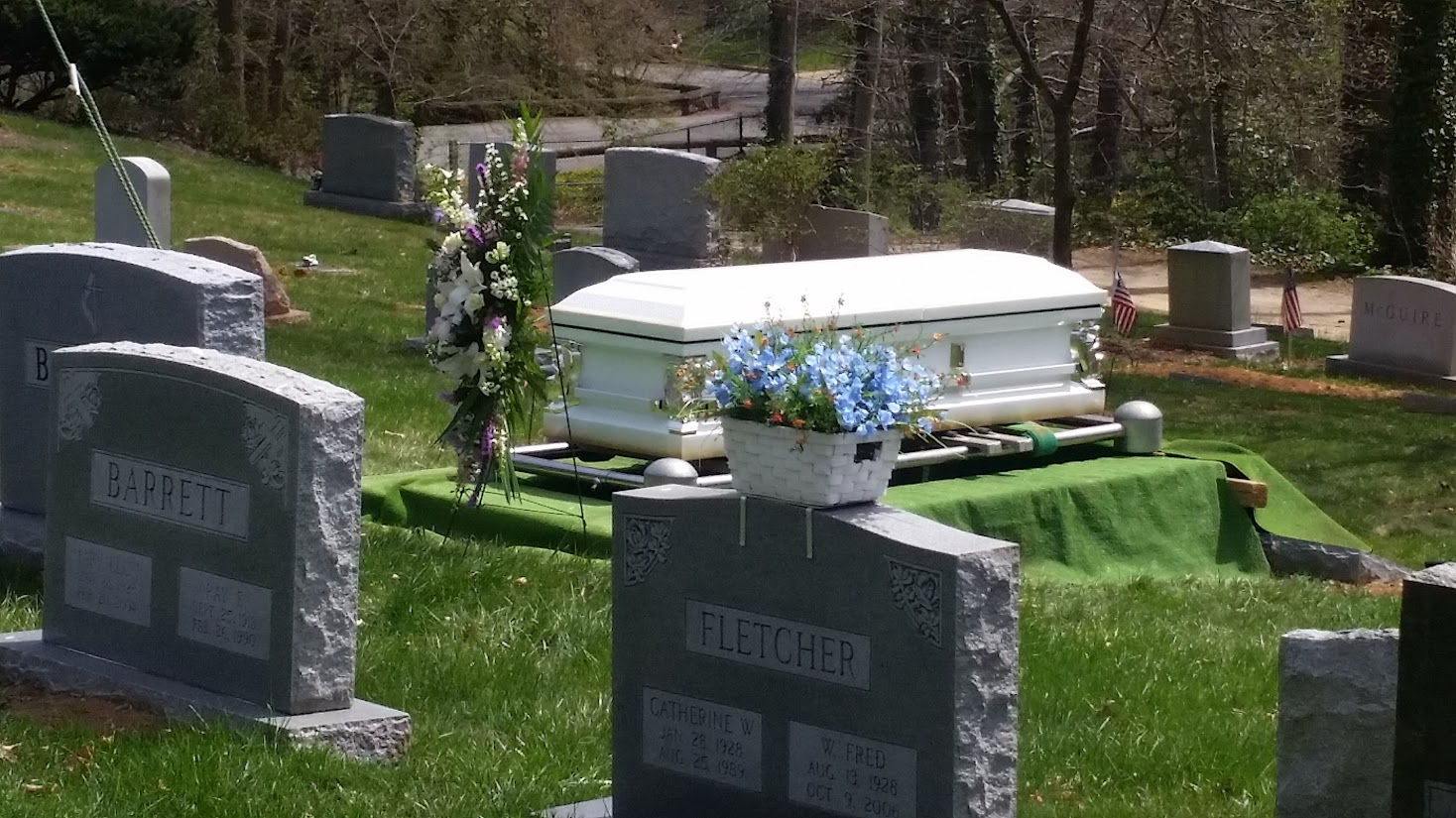Family and friends gathered at a memorial service