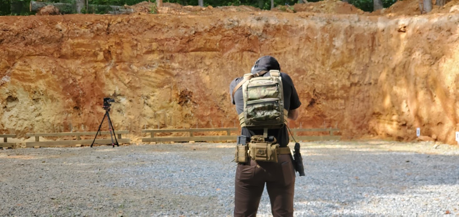 GoodLuckStef Productions camera setup capturing tactical training on the range