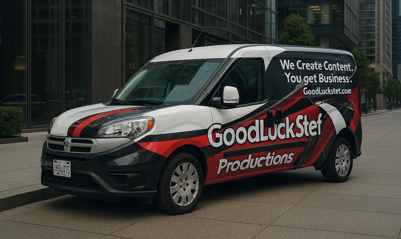 GoodLuckStef video production crew filming on set in Fredericksburg, Virginia